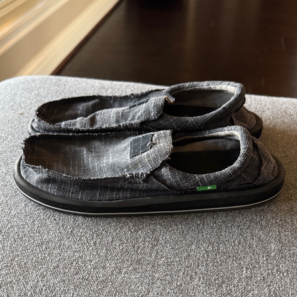 Sanuk Gray Slip-On Loafers - Picture 8 of 10
